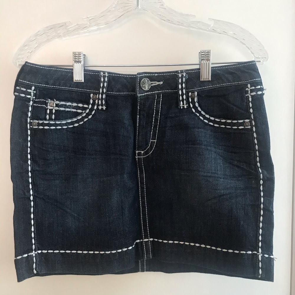 Rock 47 Denim Mini Skirt by Wrangler - Picture 2 of 7